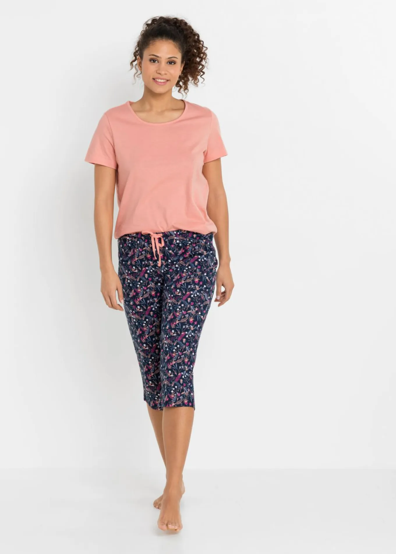 Pijama capri de algodón puro (2 unidades)