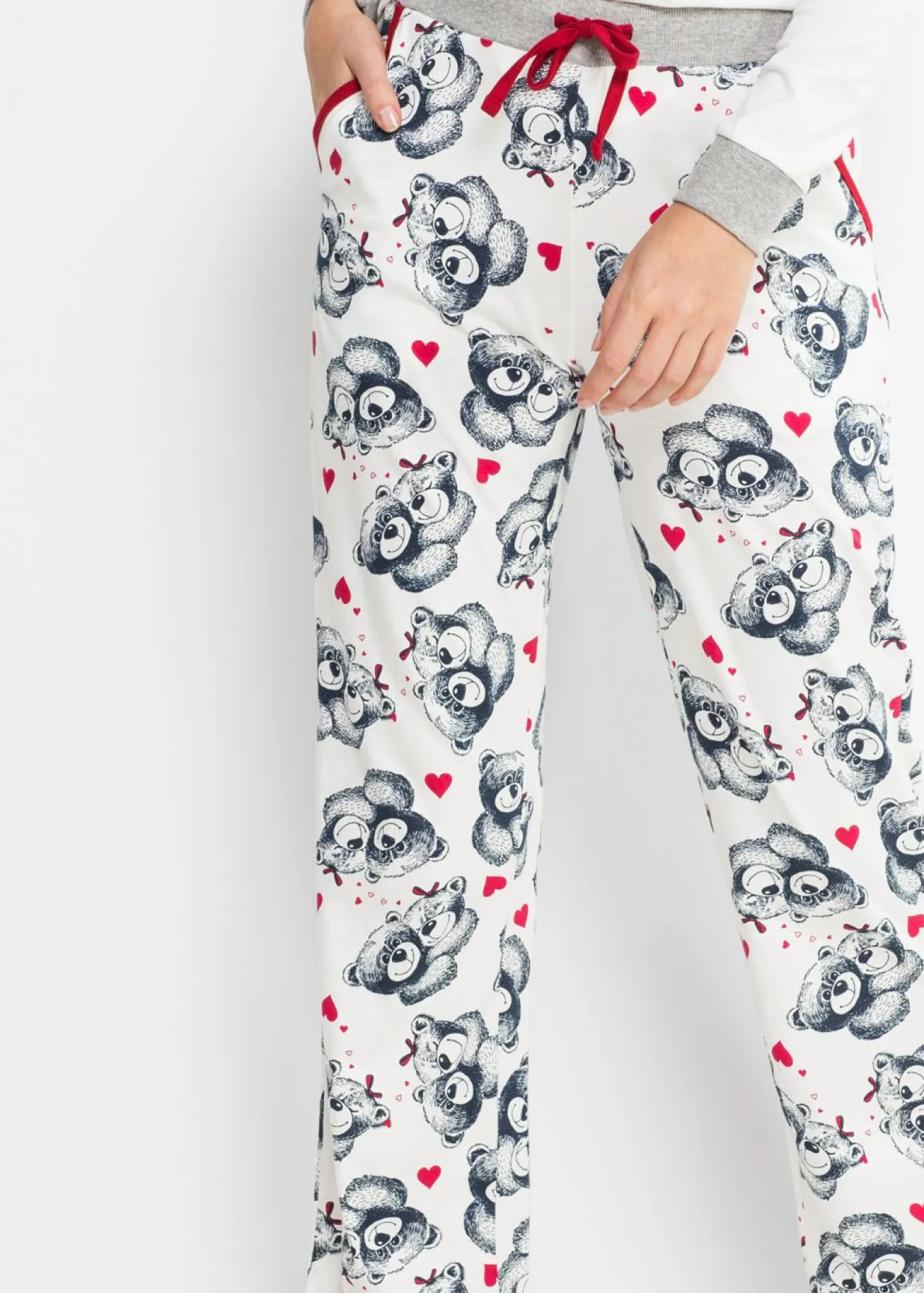 Pijama con aplicación de franela