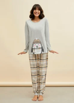 Pijama con pantalón de franela