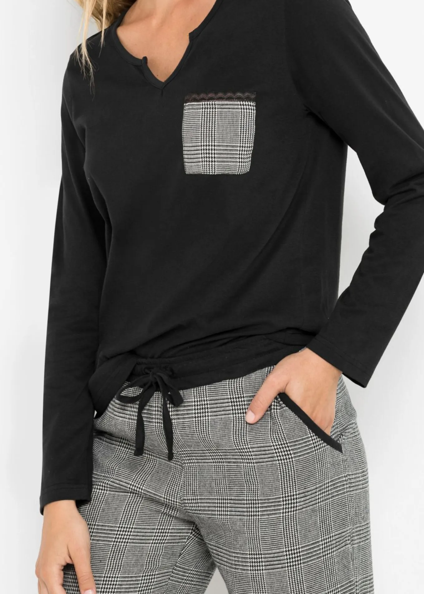 Pijama con pantalón de franela