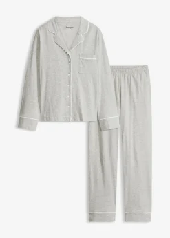 Pijama con viscosa y botones