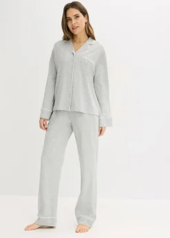 Pijama con viscosa y botones