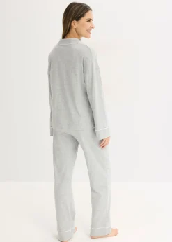 Pijama con viscosa y botones