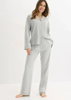 Pijama con viscosa y botones