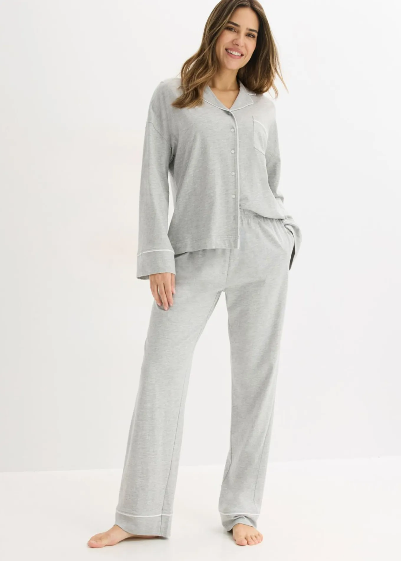 Pijama con viscosa y botones