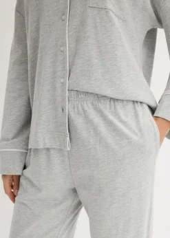 Pijama con viscosa y botones