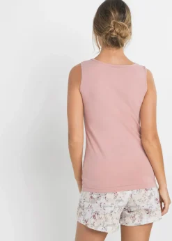 Pijama corto con encaje fino