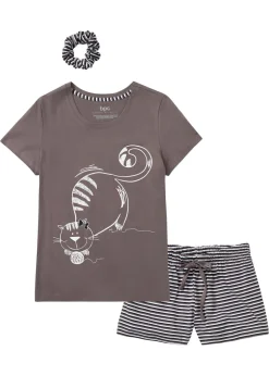 Pijama corto con gomilla para el pelo