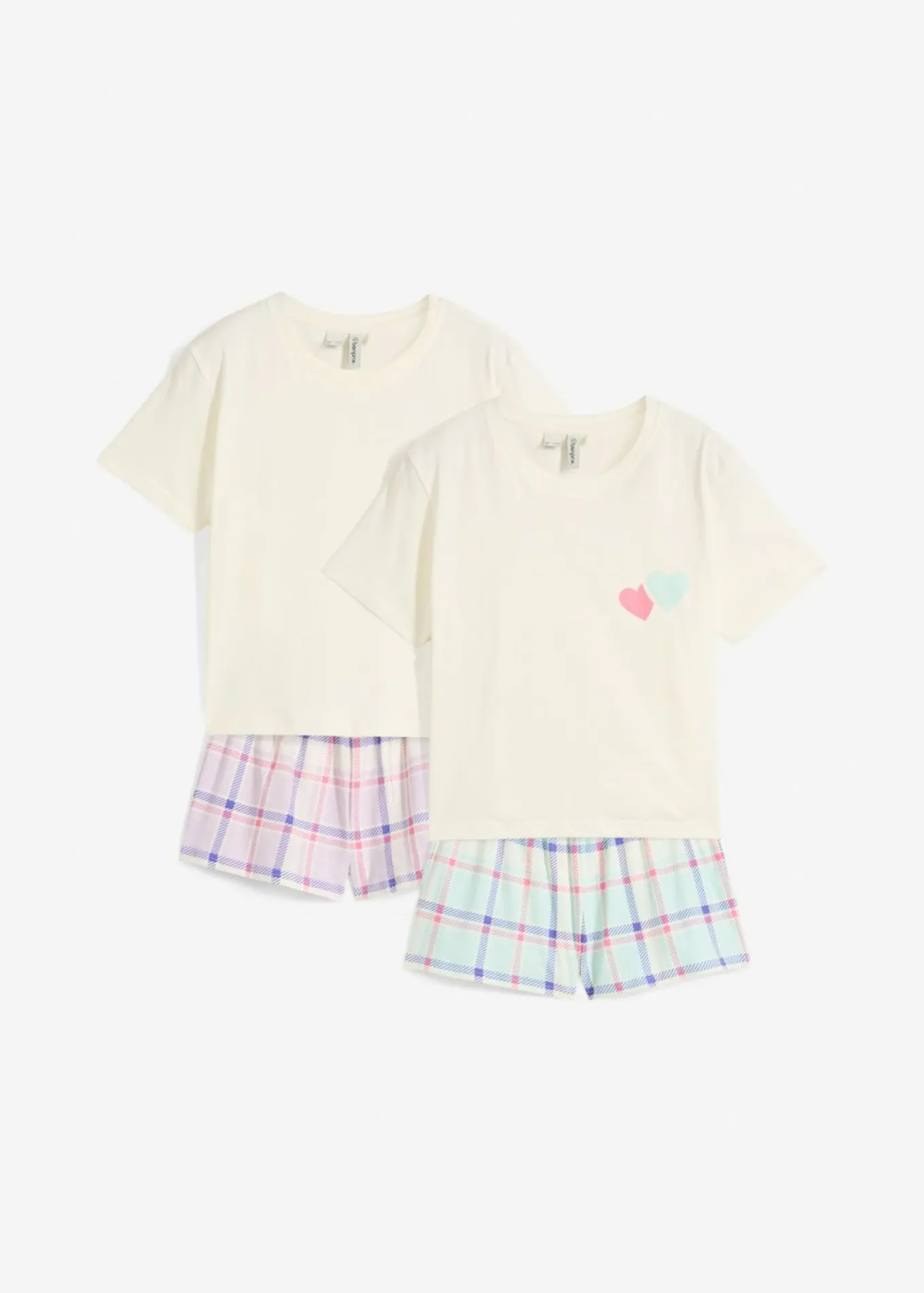 Pijama corto de algodón orgánico puro (2 piezas)