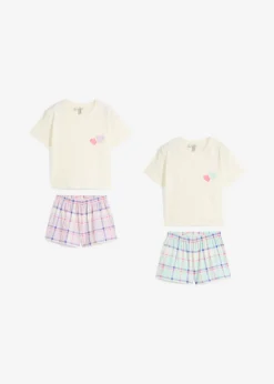 Pijama corto de algodón orgánico puro (2 piezas)