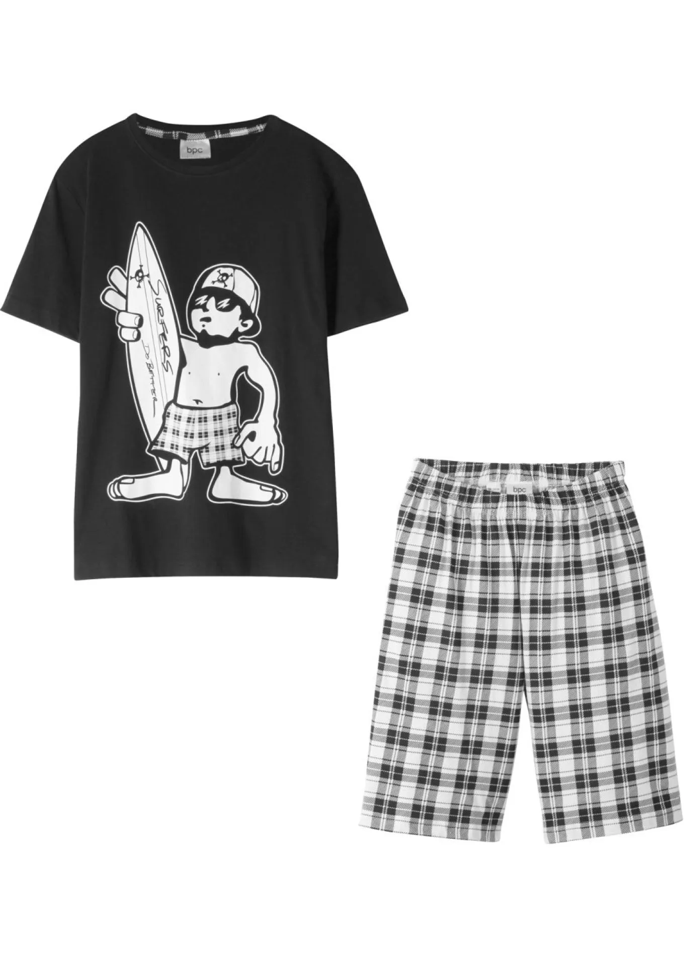 Pijama corto de algodón puro (2 piezas)