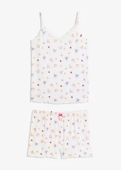 Pijama corto de canalé