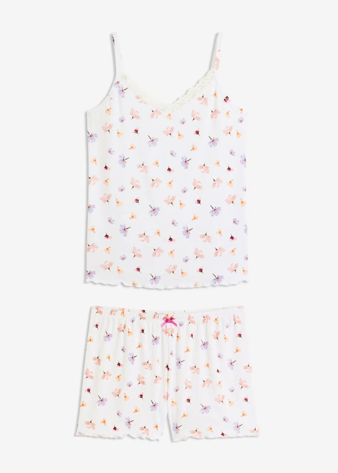 Pijama corto de canalé