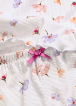 Pijama corto de canalé