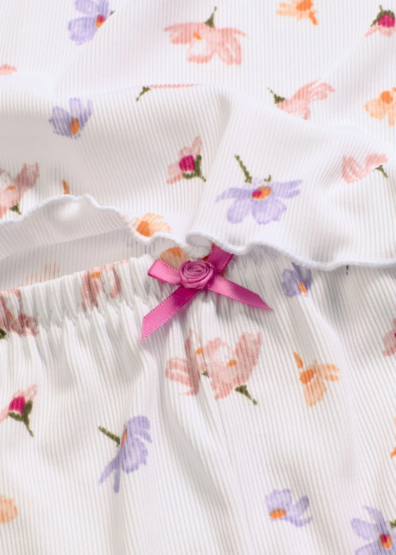 Pijama corto de canalé