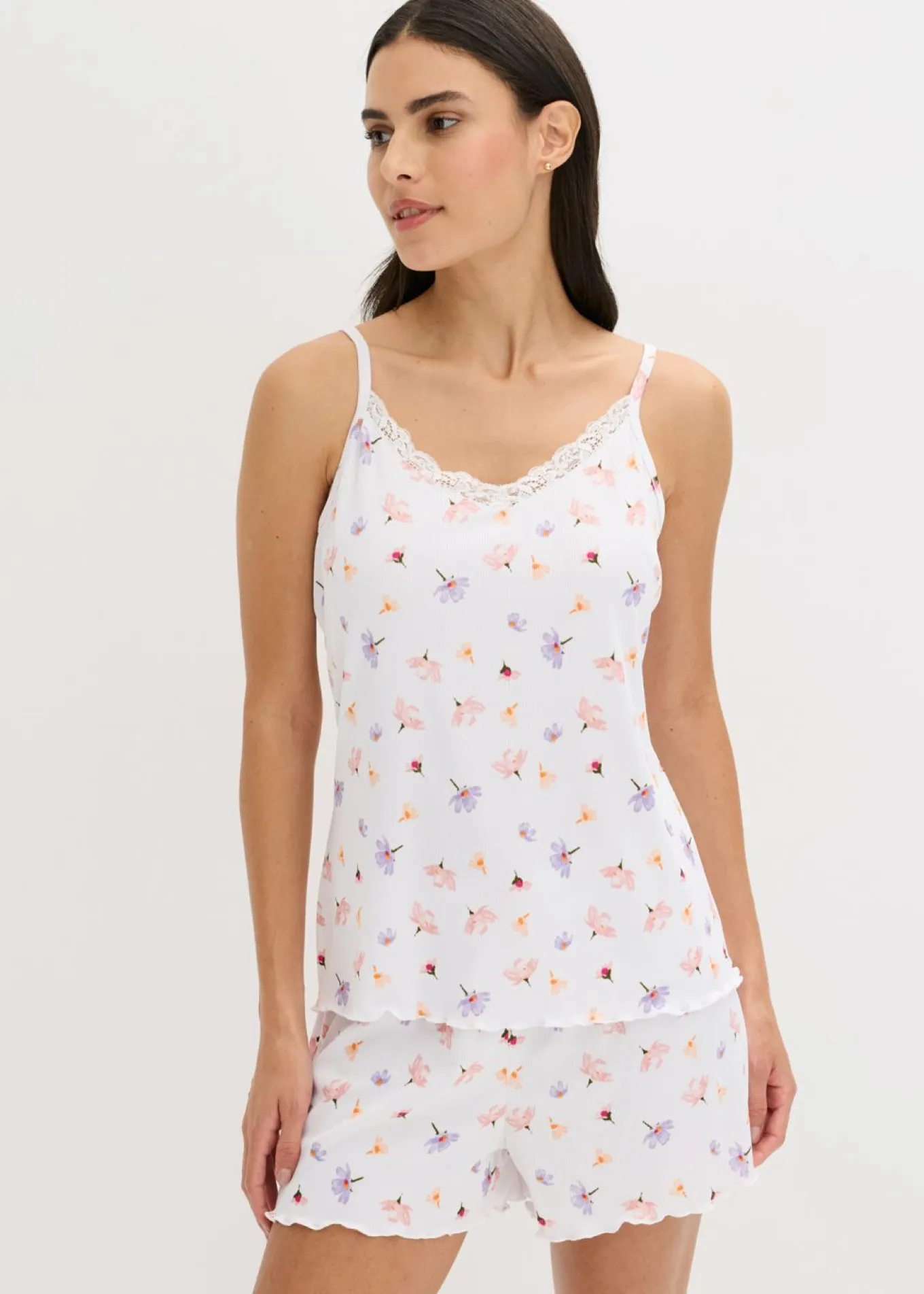 Pijama corto de canalé