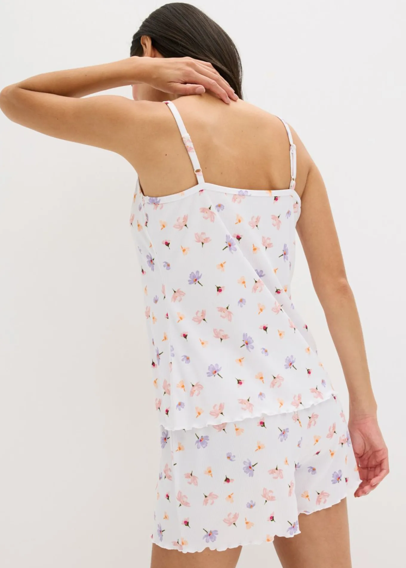 Pijama corto de canalé