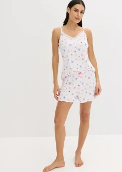 Pijama corto de canalé