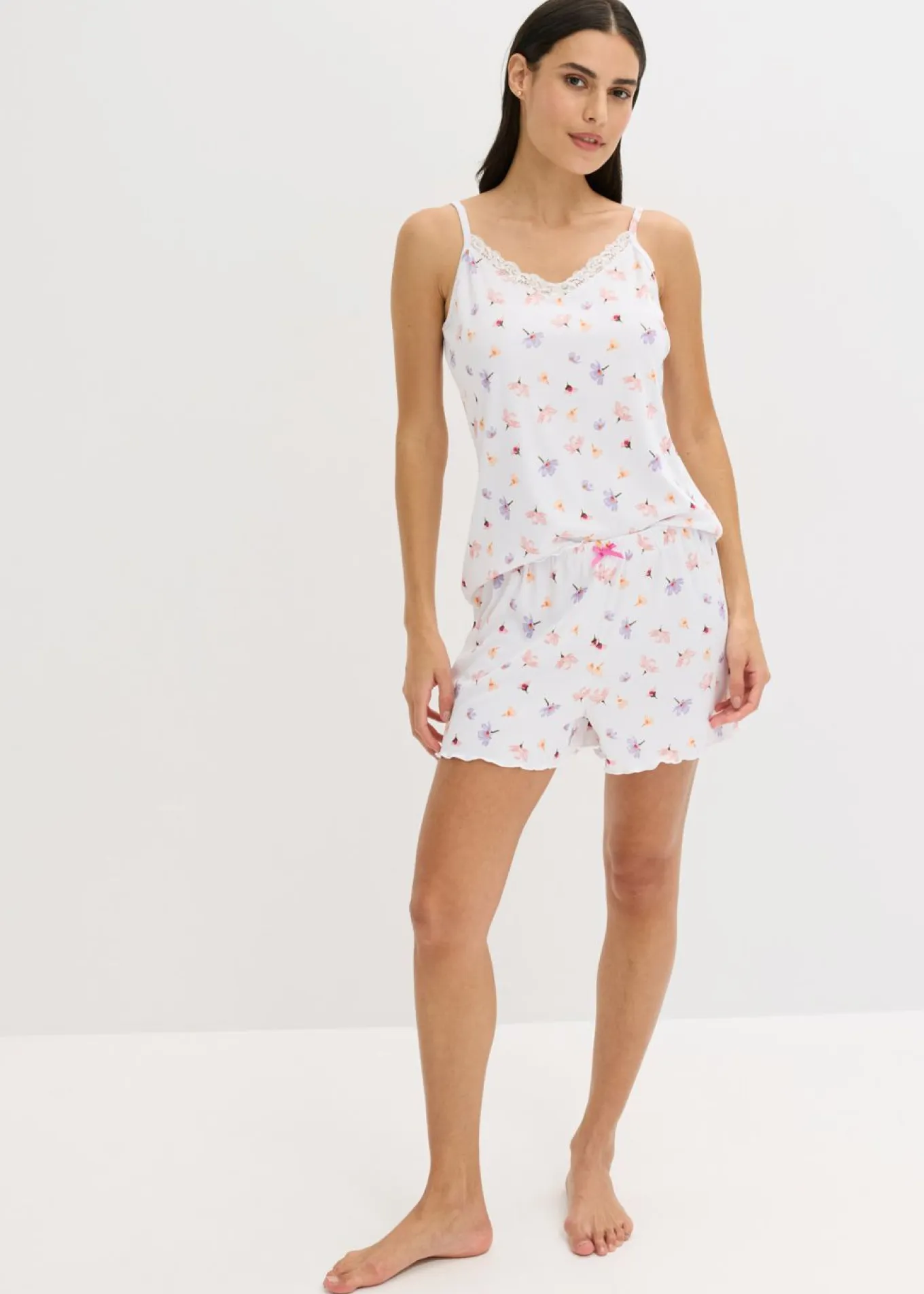 Pijama corto de canalé