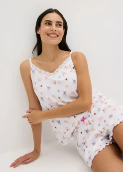 Pijama corto de canalé