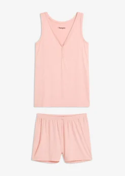 Pijama corto de canalé suave