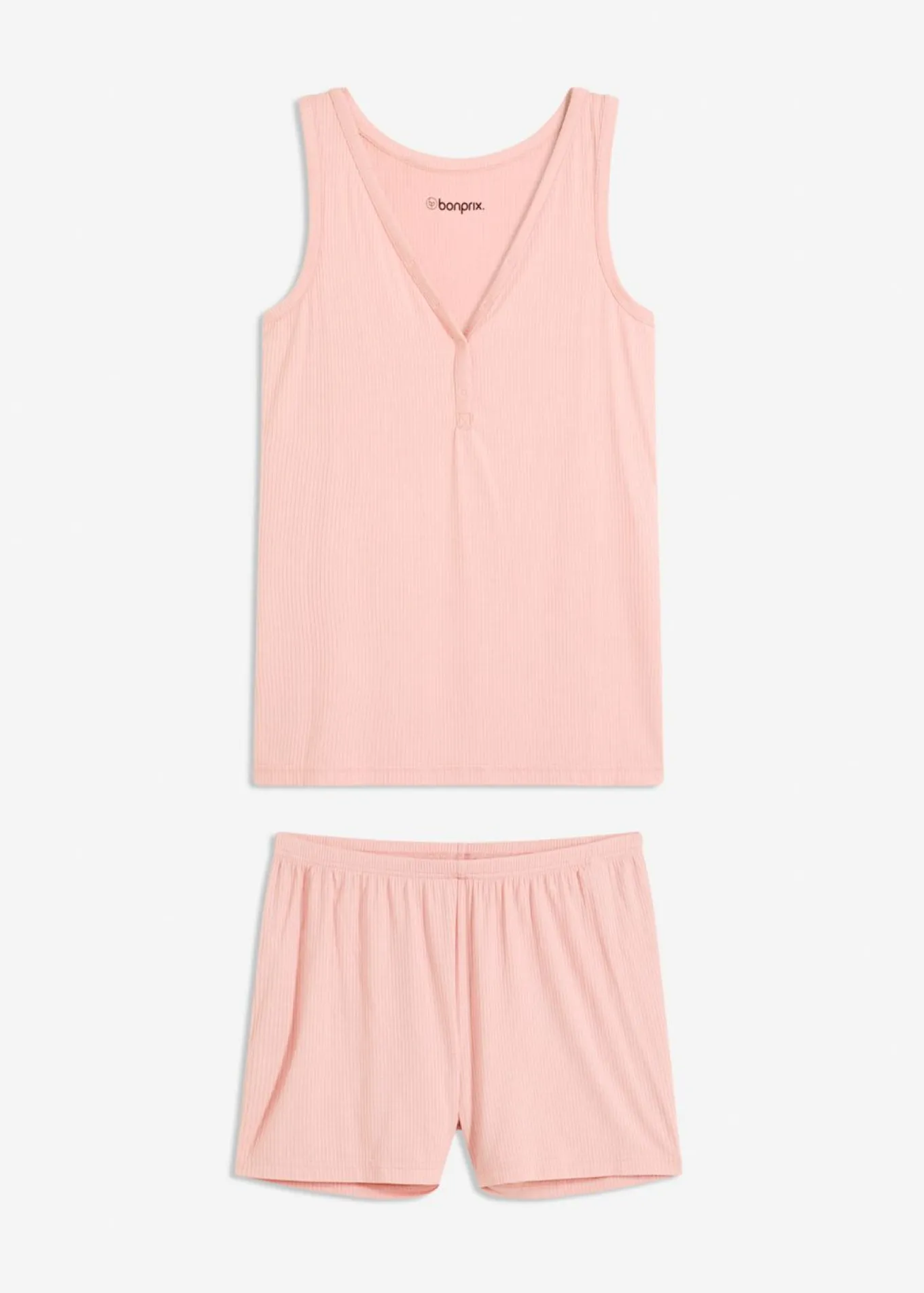 Pijama corto de canalé suave