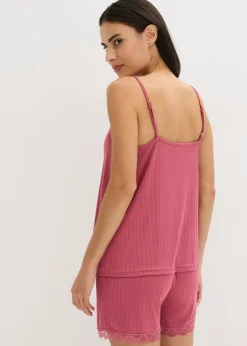 Pijama corto de pointelle suave