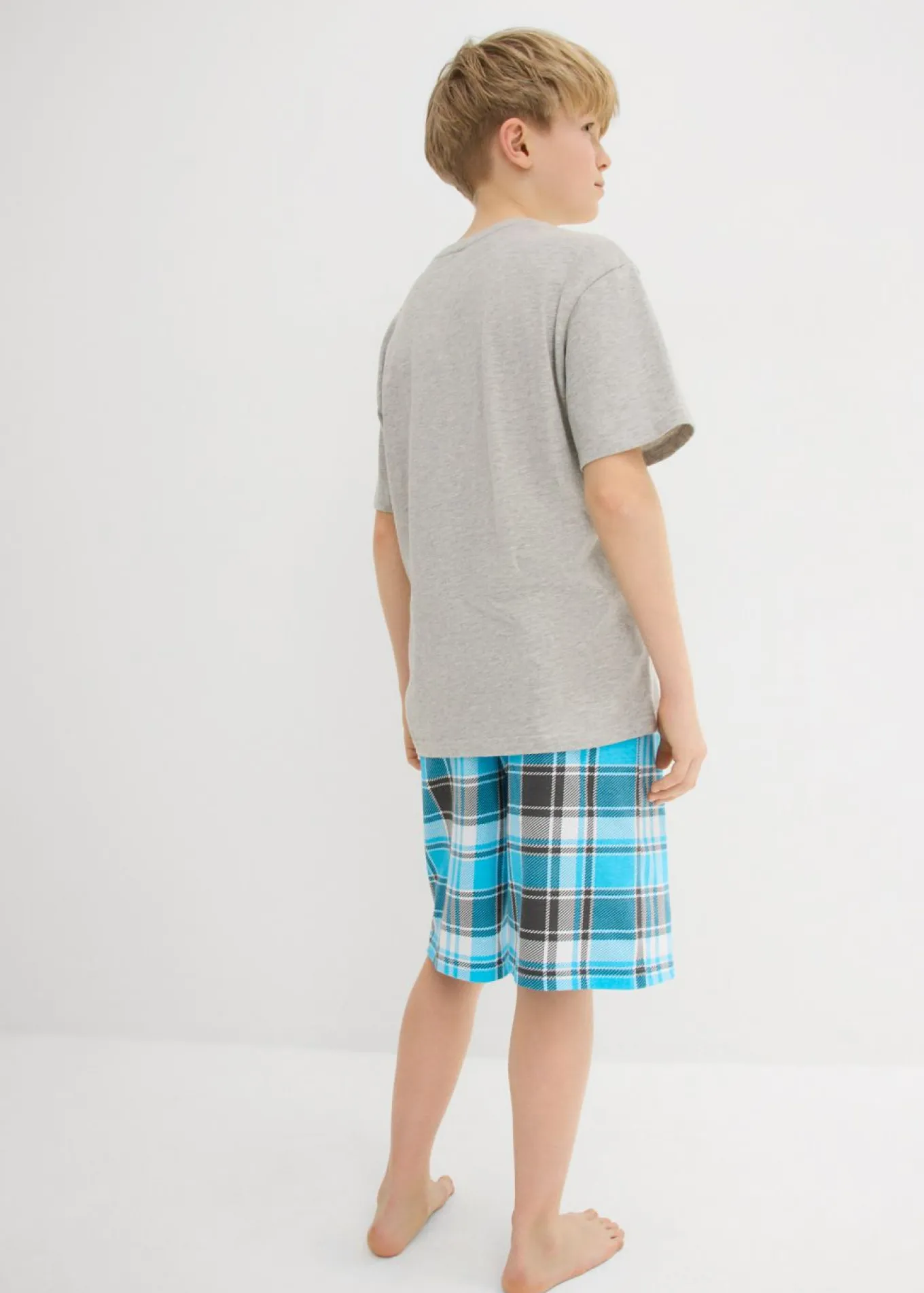 Pijama corto de suave algodón orgánico (4 piezas)