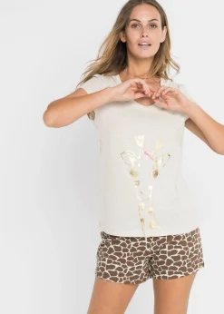 Pijama corto estampado