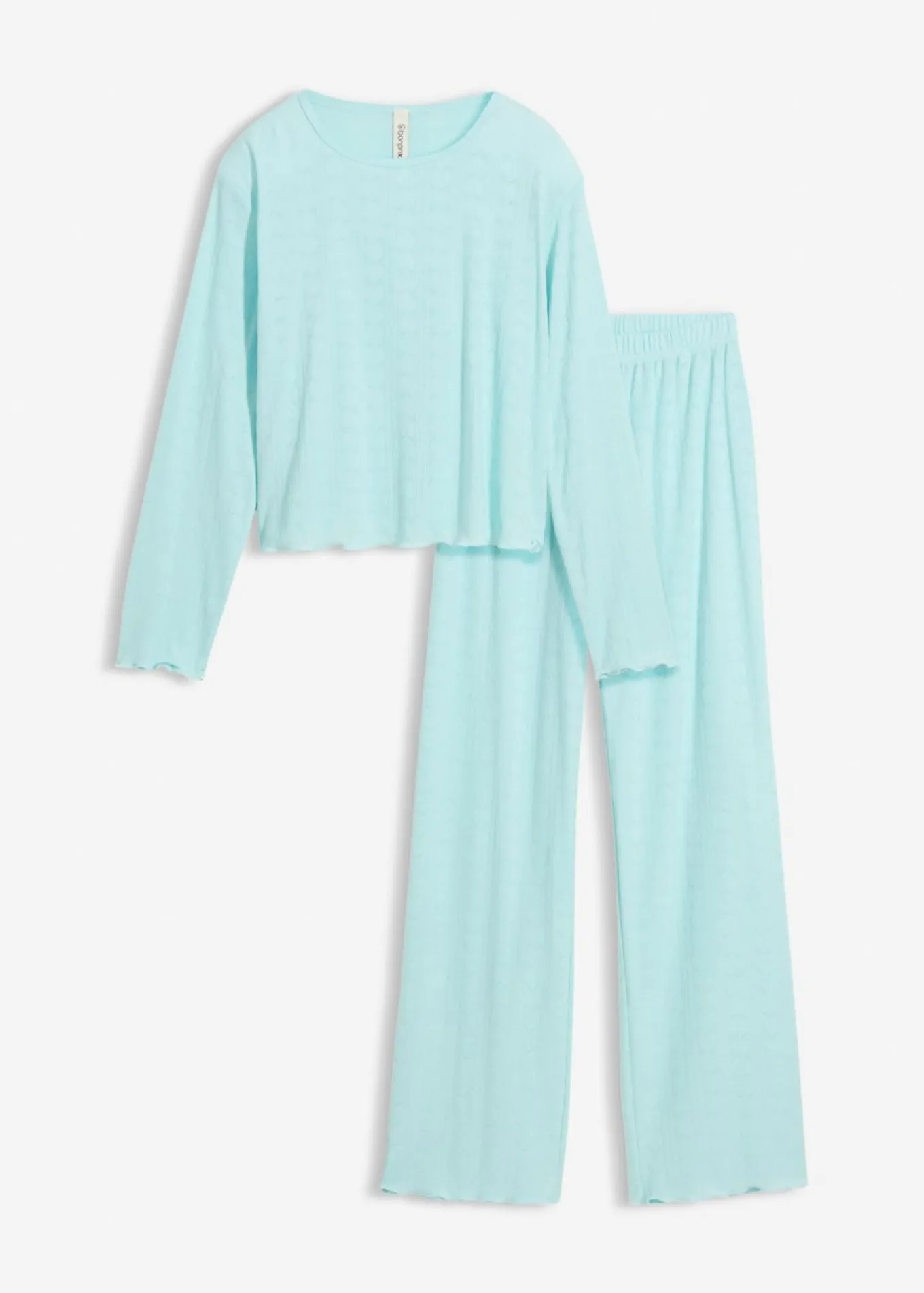 Pijama de algodón con estampado de corazones