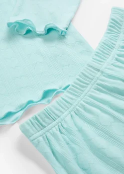 Pijama de algodón con estampado de corazones