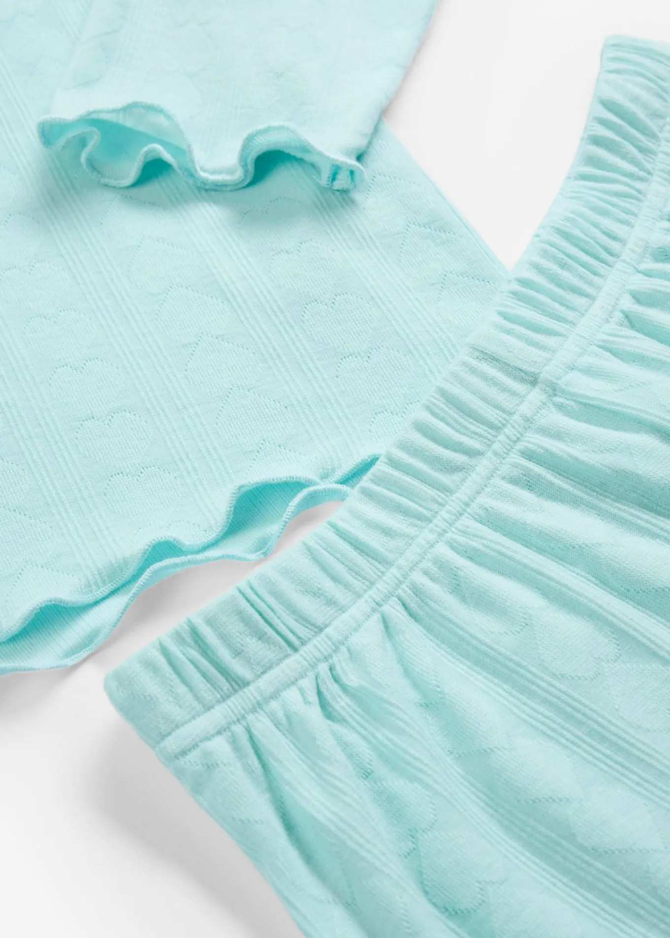 Pijama de algodón con estampado de corazones