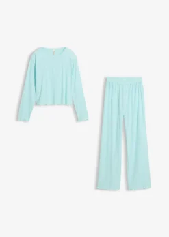 Pijama de algodón con estampado de corazones