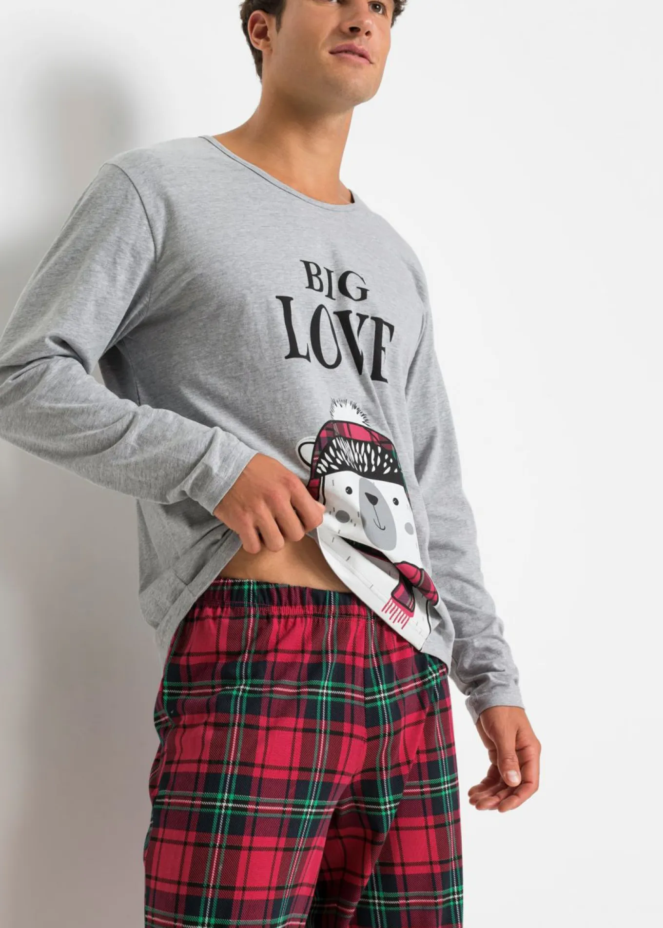 Pijama de algodón orgánico con mangas largas