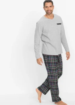 Pijama de algodón orgánico con mangas largas