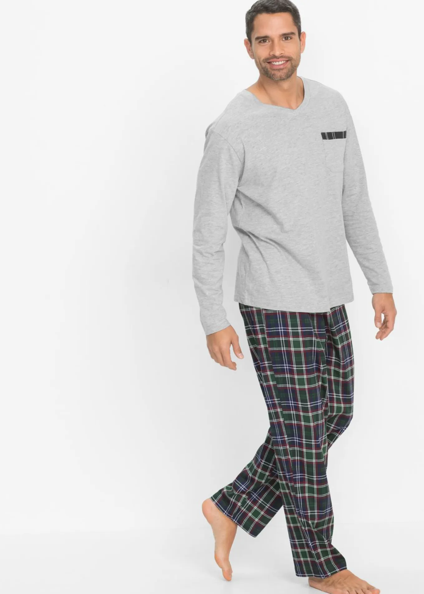 Pijama de algodón orgánico con mangas largas