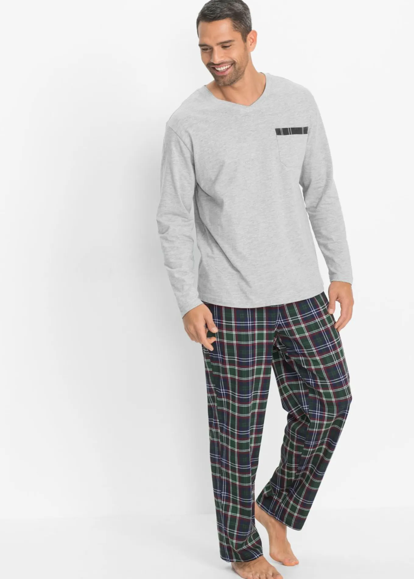 Pijama de algodón orgánico con mangas largas