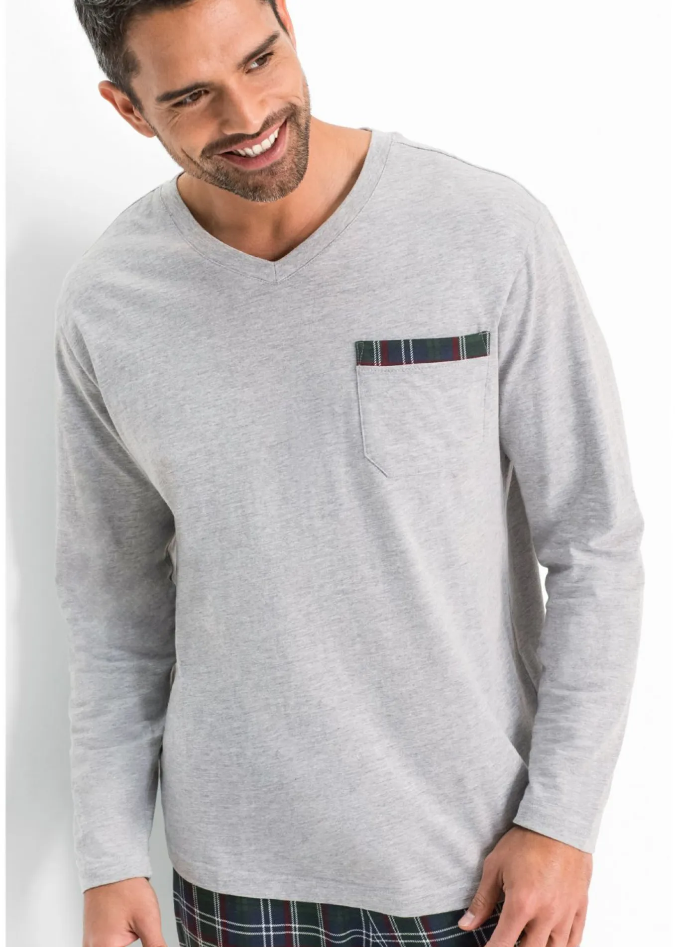 Pijama de algodón orgánico con mangas largas