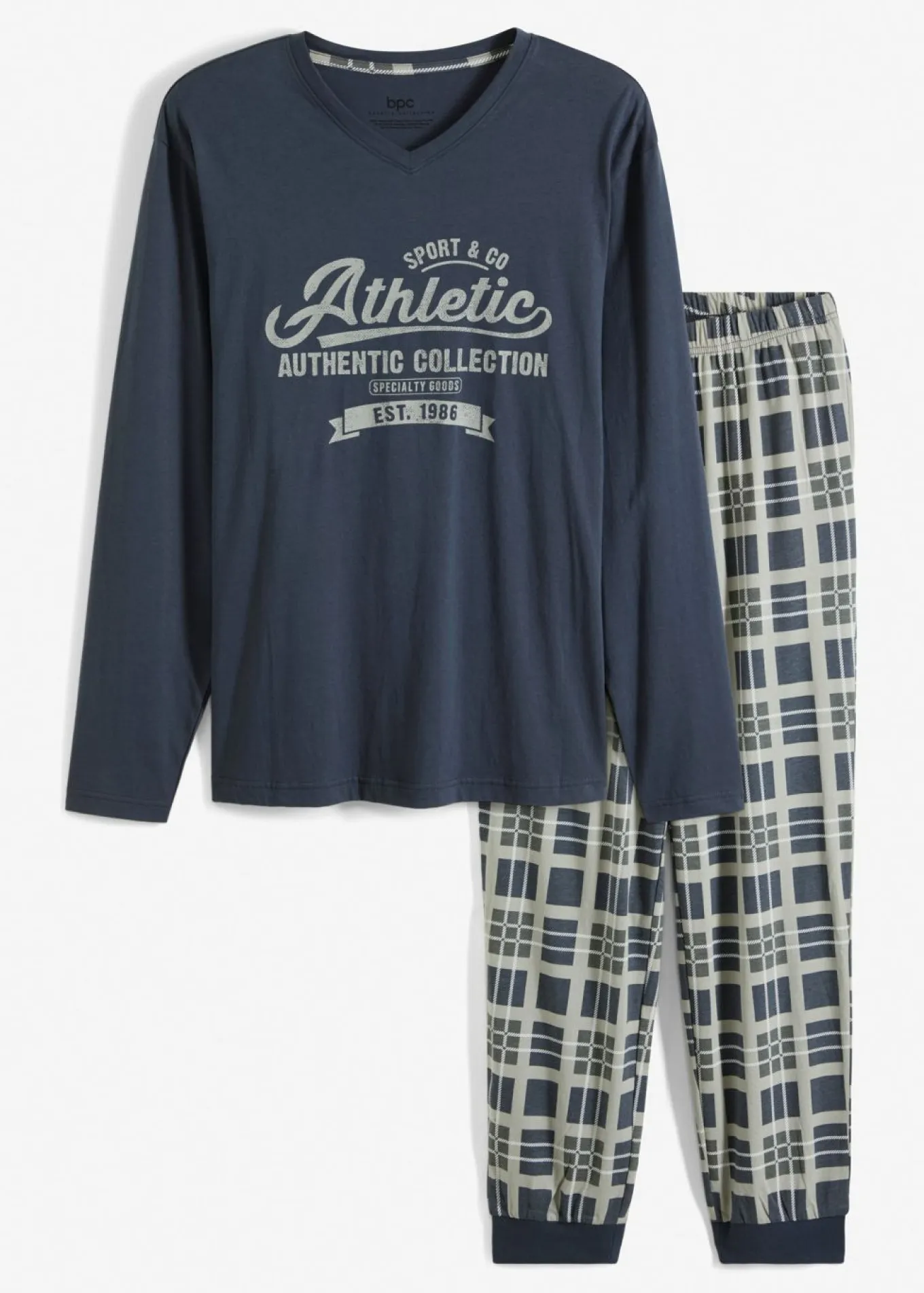 Pijama de algodón orgánico puro con mangas largas
