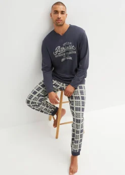 Pijama de algodón orgánico puro con mangas largas