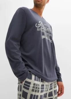 Pijama de algodón orgánico puro con mangas largas