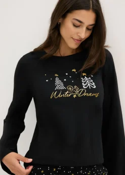 Pijama de algodón puro con estampado brillante