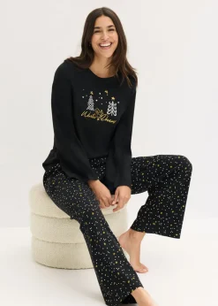 Pijama de algodón puro con estampado brillante