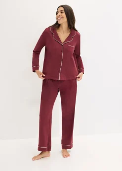 Pijama de algodón puro con botones