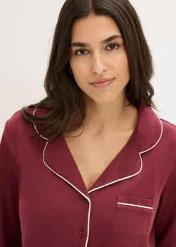 Pijama de algodón puro con botones