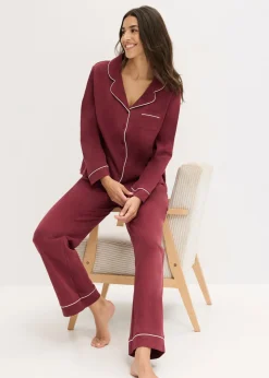 Pijama de algodón puro con botones