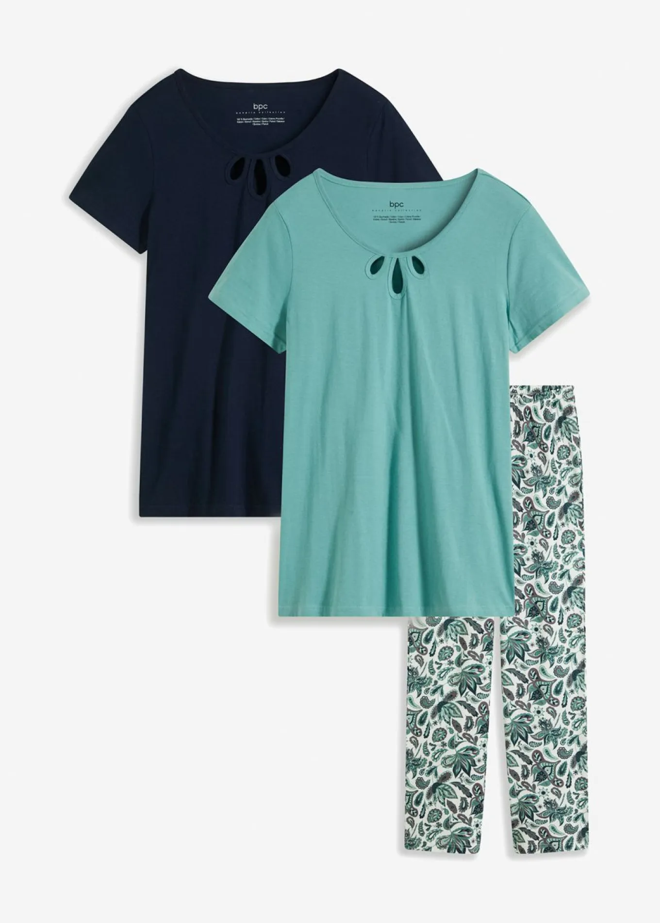 Pijama de algodón puro (3 piezas)