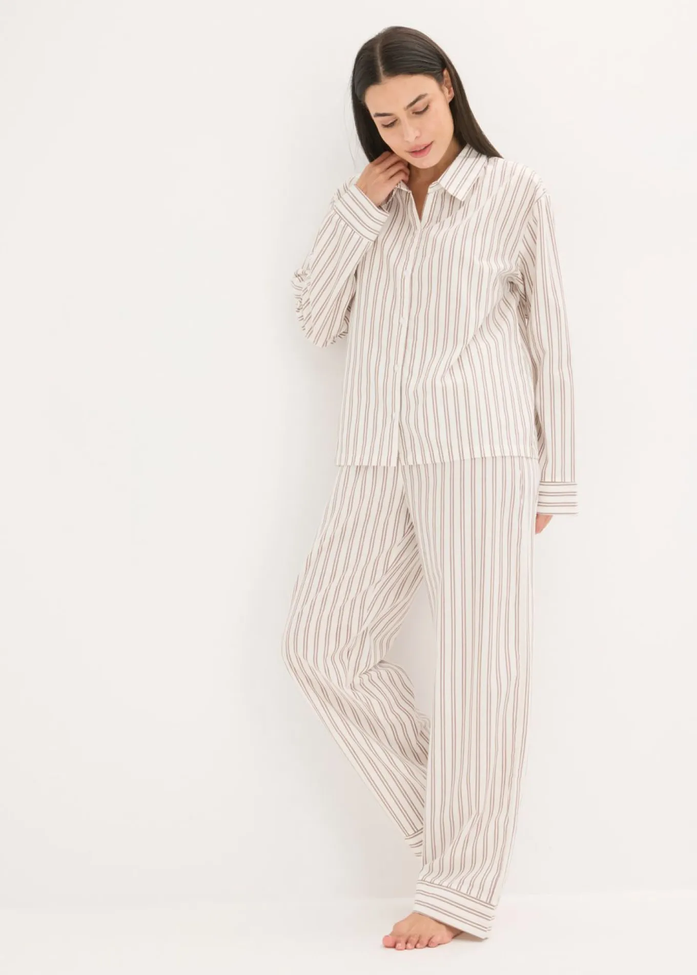Pijama de algodón tejido con corte holgado