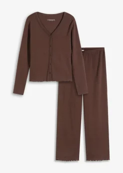 Pijama de canalé con botones