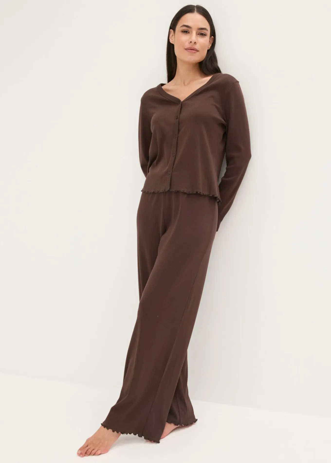 Pijama de canalé con botones